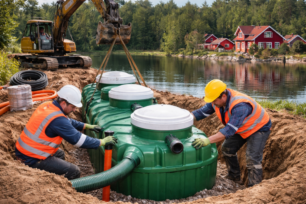 Installation minireningsverk i Nacka 5 Installation minireningsverk i Nacka